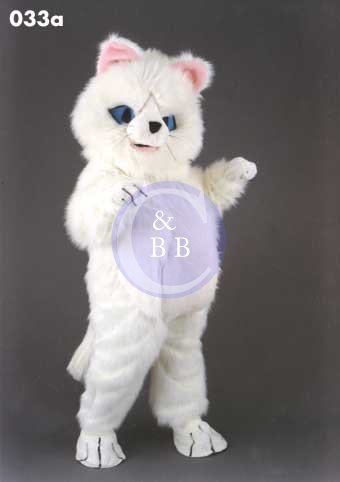 Mascot 033a Cat - White - Click Image to Close