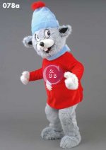 Mascot 078a Mouse - Gray - Red Sweater