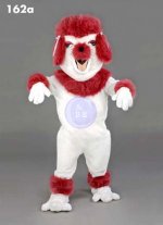 Mascot 162a Dog - Poodle - White & Red