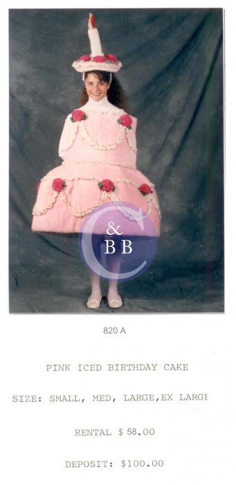 PINK ICED BIRTHDAY CAKE - Click Image to Close