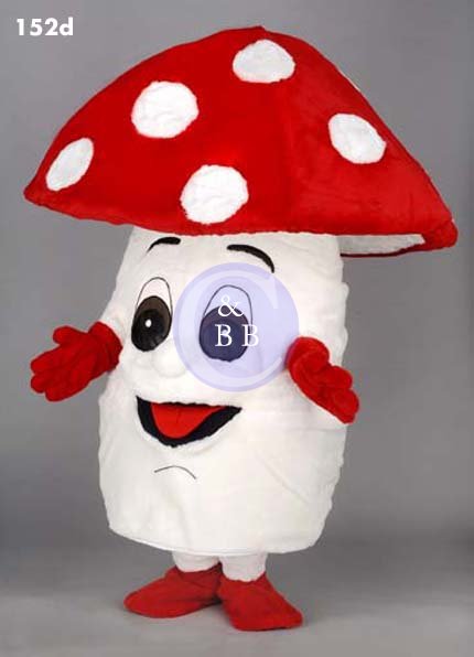 Mascot 152d Mushroom - Red & white - Click Image to Close