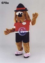 Mascot 070a Dog Hound - Red and Black outfit