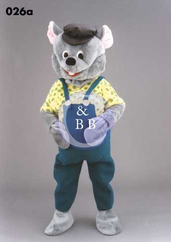 Mascot 026a Mouse in Green Bibbs - Click Image to Close