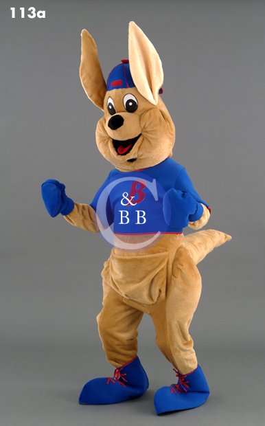 Mascot 113a Kangaroo - Blue shirt - Click Image to Close