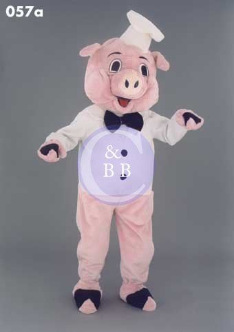Mascot 057a Pig - white jacket - Click Image to Close