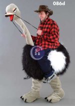 Mascot 086d Ostrich rider - Gray