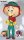 Mascot BIGHEAD - Red hair - Green bibbs