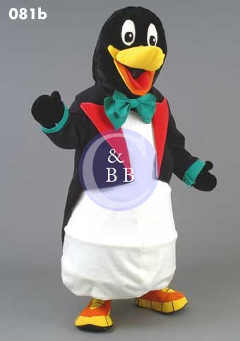 Mascot 081b Penguin in Tux - Click Image to Close