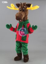 Mascot 128b Moose in Green suit