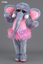 Mascot 114a Elephant - Pink Tutu