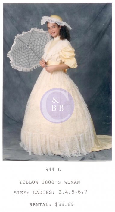 1800s WOMAN - YELLOW - Click Image to Close