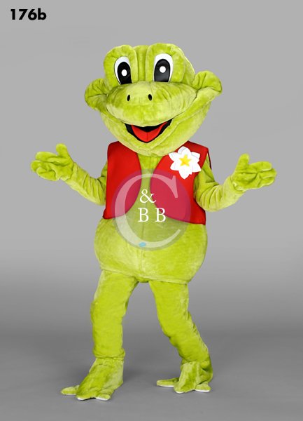 Mascot 176b Frog - Red Vest - Click Image to Close
