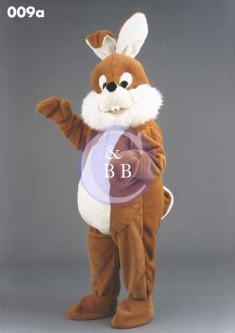 Mascot 009a Bunny - Brown-white - Click Image to Close