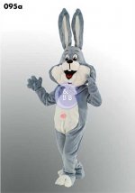 Mascot 095a Bunny - Gray & white
