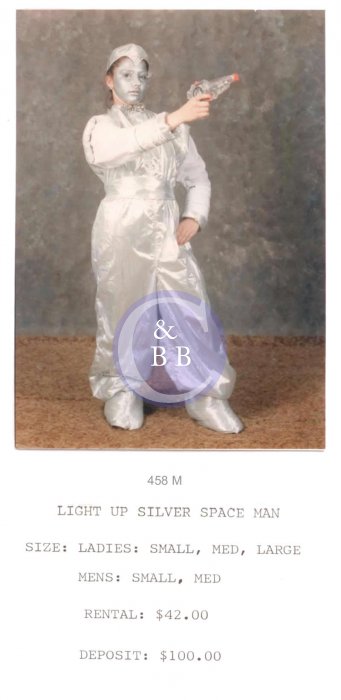 LIGHT UP SILVER SPACE MAN - Click Image to Close