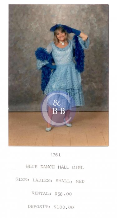 DANCE HALL GIRL - BLUE - Click Image to Close