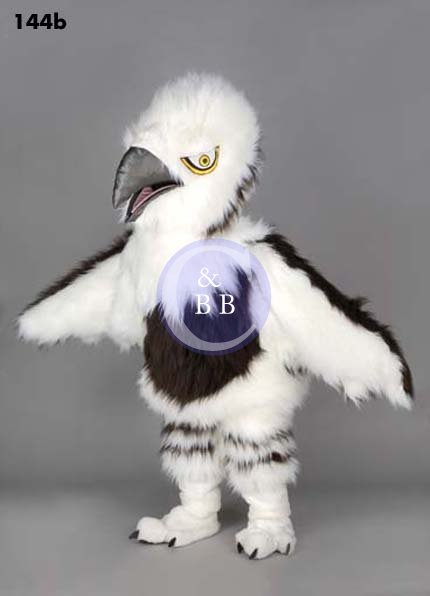 Mascot 144b Bird - Hawk - Black & White - Click Image to Close