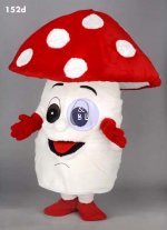Mascot 152d Mushroom - Red & white