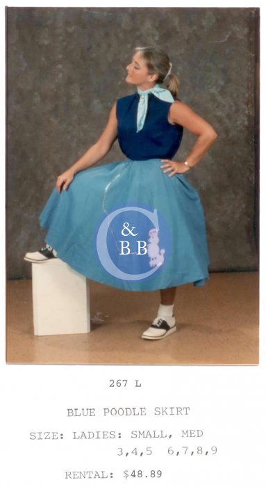 POODLE SKIRT - BLUE - Click Image to Close