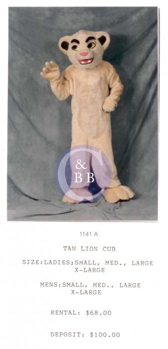 TAN LION CUB - Click Image to Close