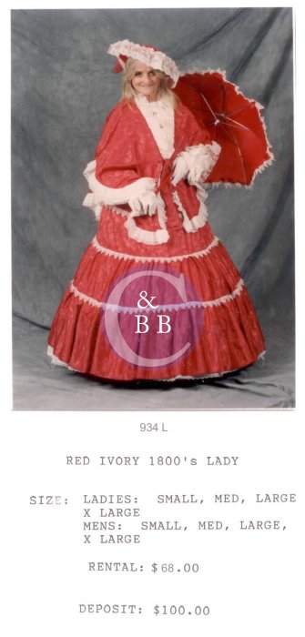 1800s RED IVORY LADY - Click Image to Close