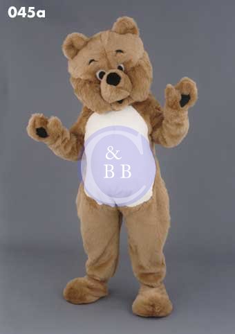 Mascot 045a Teddy Bear - white belly - Click Image to Close