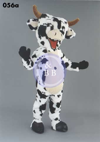 Mascot 056a Steer - Black & white spots - Click Image to Close