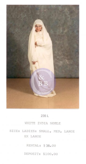 INDIA NOBLE LADY - WHITE - Click Image to Close