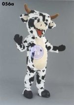 Mascot 056a Steer - Black & white spots