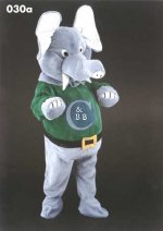 Mascot 030a Elephant - Green shirt