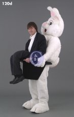 Mascot 120d Bunny - Pulling man from Hat