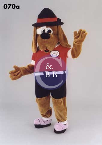 Mascot 070a Dog Hound - Red and Black outfit - Click Image to Close