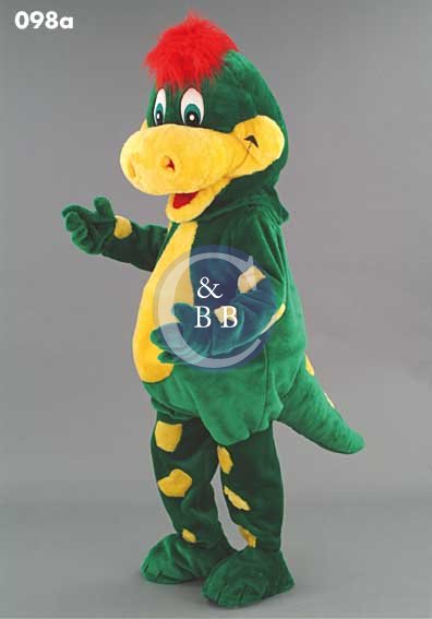 Mascot 098a Gator Green - Red Hair - Click Image to Close