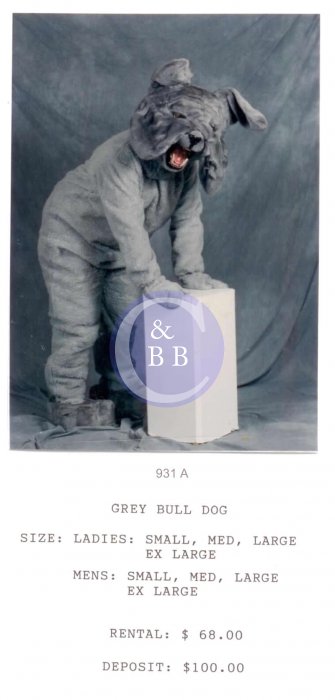 GRAY BULL DOG - Click Image to Close