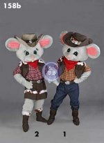 Mascot 158b Mouse - Gray - Cowboy