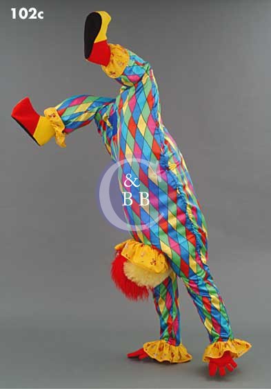 Mascot 102c Clown hand walking - Click Image to Close