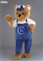Mascot 038a Teddy Bear in Bibbs