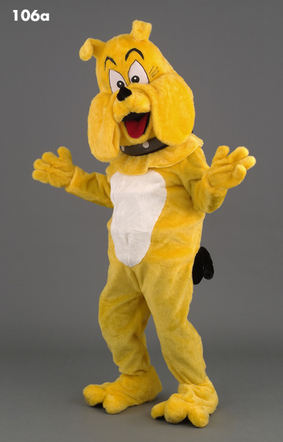 Mascot 106a Dog Bulldog - Yellow - Click Image to Close